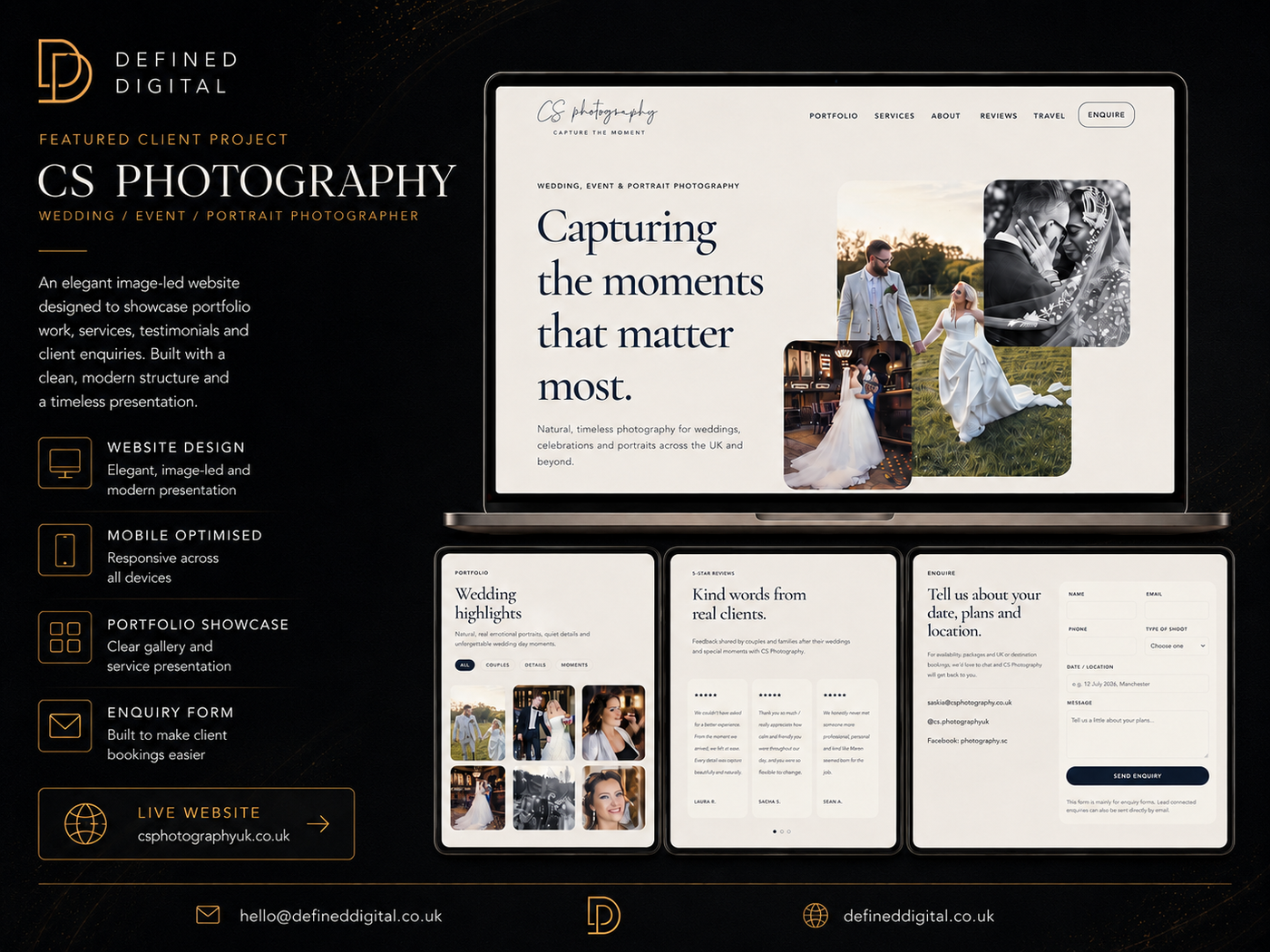 CS Photography website showcase