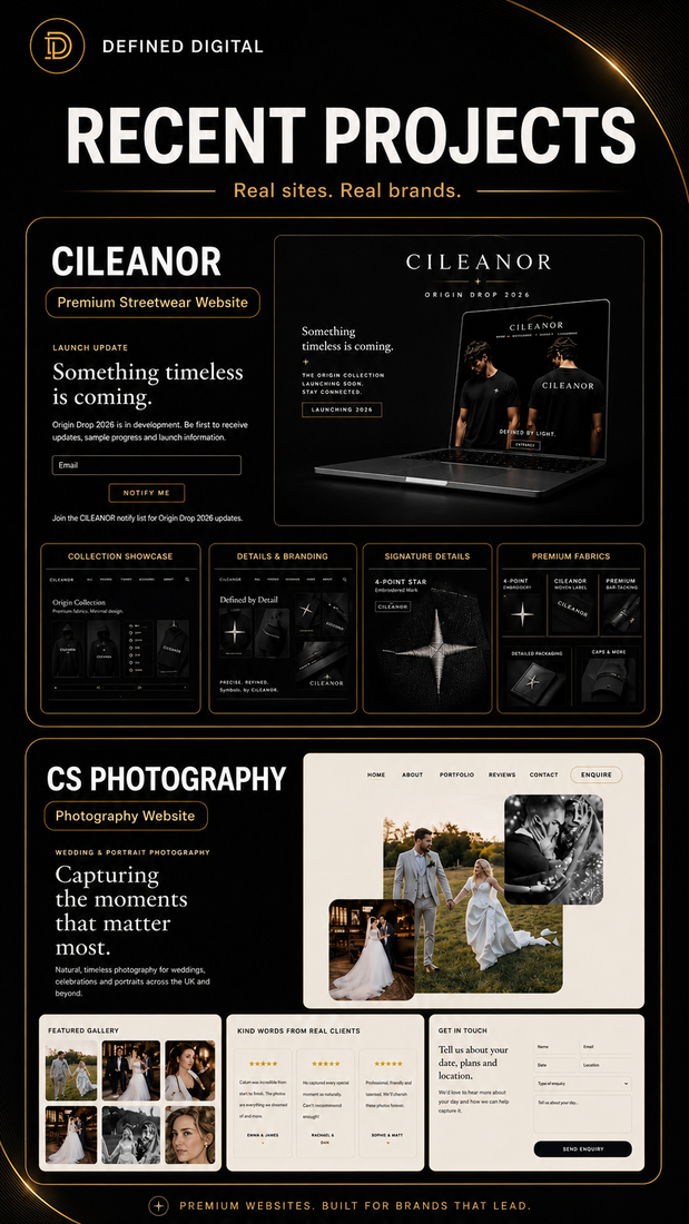 Premium website showcase